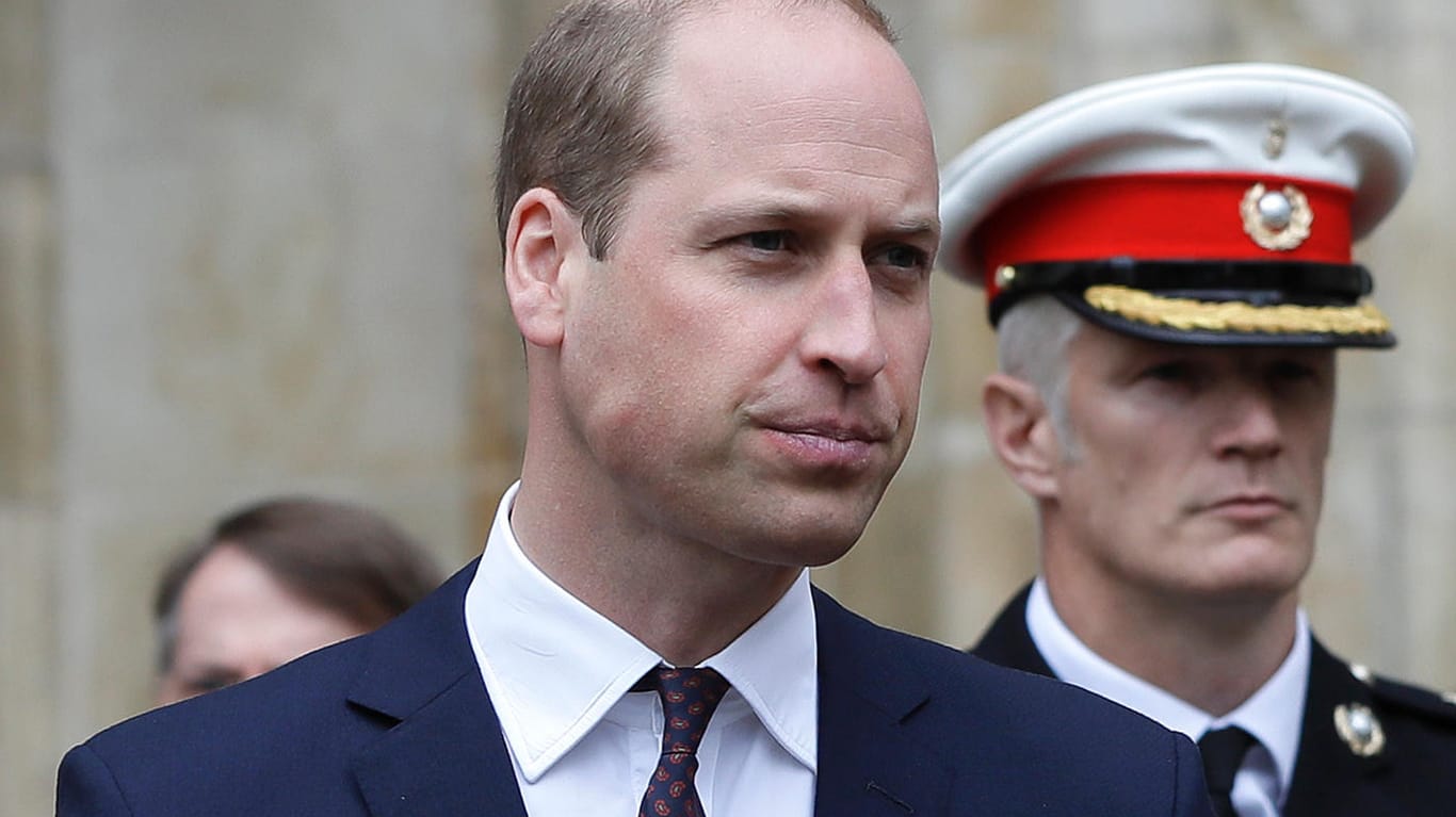 Prinz William: Der Herzog von Cambridge nahm am Freitag an einem Gottesdienst zu Feierlichkeiten der Navy teil.
