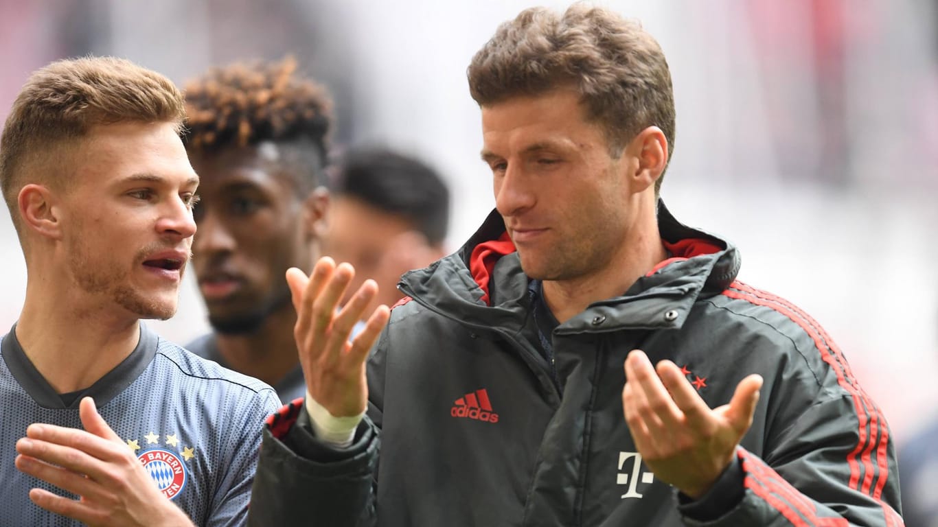 Haben klare Meinungen dazu: Die Bayern-Profis Joshua Kimmich (l.) und Thomas Müller.
