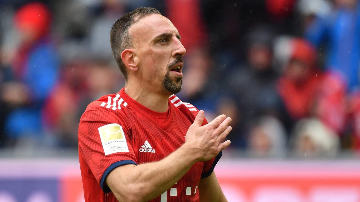 Franck Ribéry beim Torjubel gegen Hannover: Im Sommer verlässt er die Bayern nach zwölf Jahren.