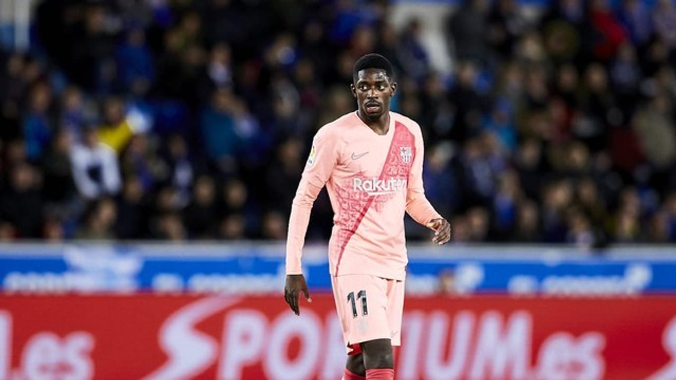 Ousmane Dembélé vom FC Barcelona hat sich eine Oberschenkelverletzung zugezogen.