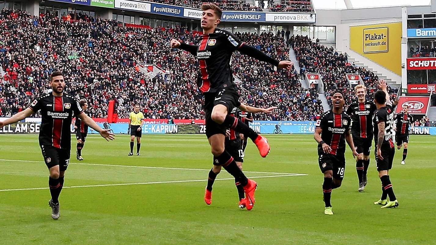 Jubel: Torschütze Havertz feiert seinen Treffer.