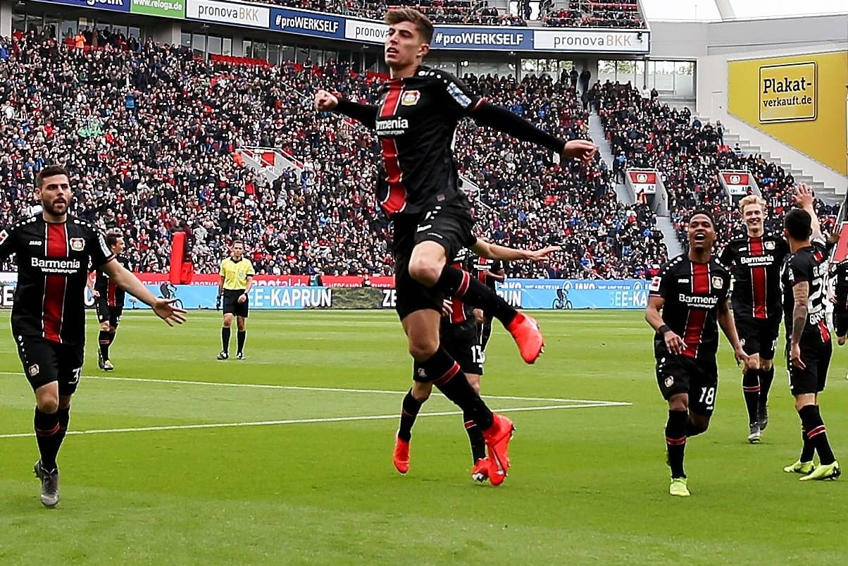 Jubel: Torschütze Havertz feiert seinen Treffer.