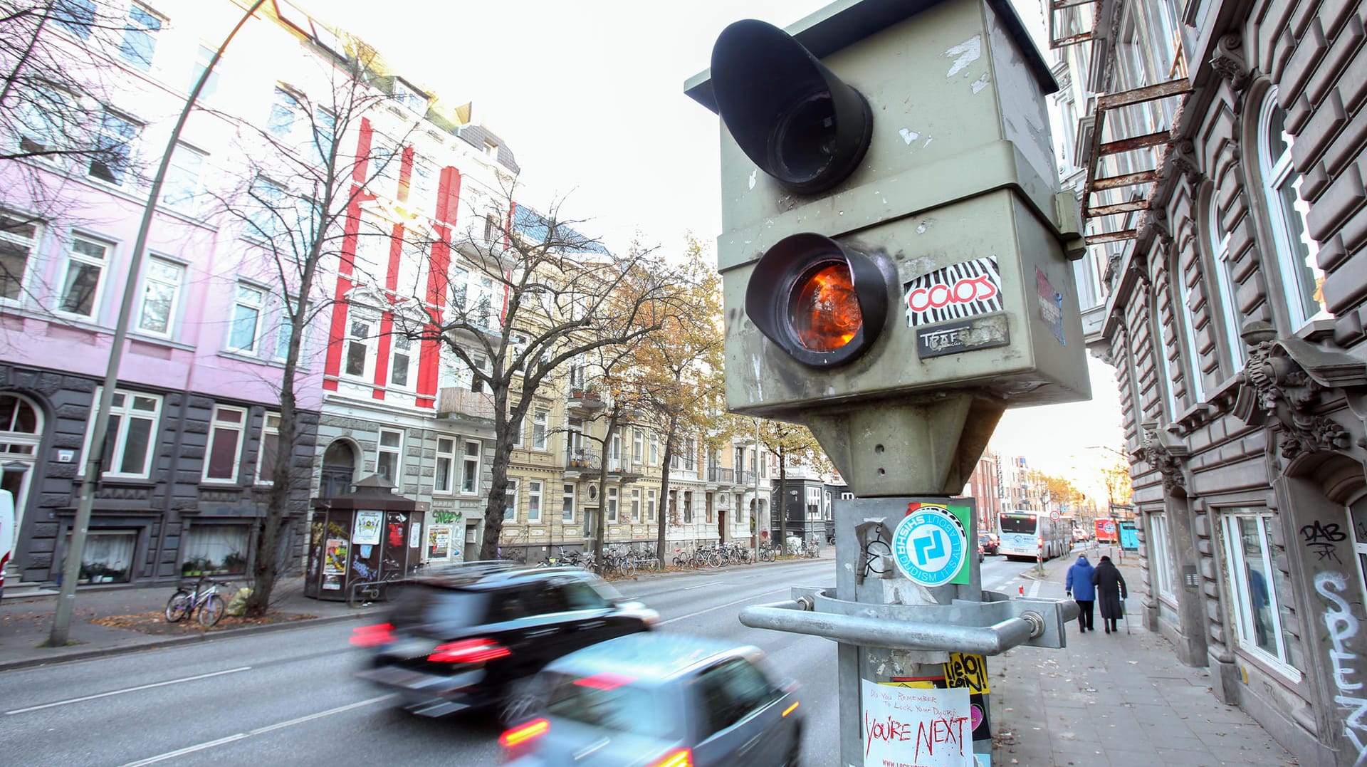 Blitzer am Straßenrand