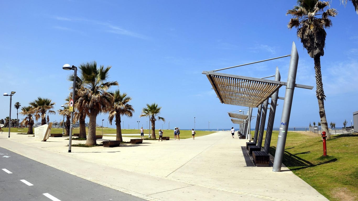 Die "Charles Clore Parks" mit der Shlomo Lahat Promenade: Hier soll die große Beachparty stattfinden.
