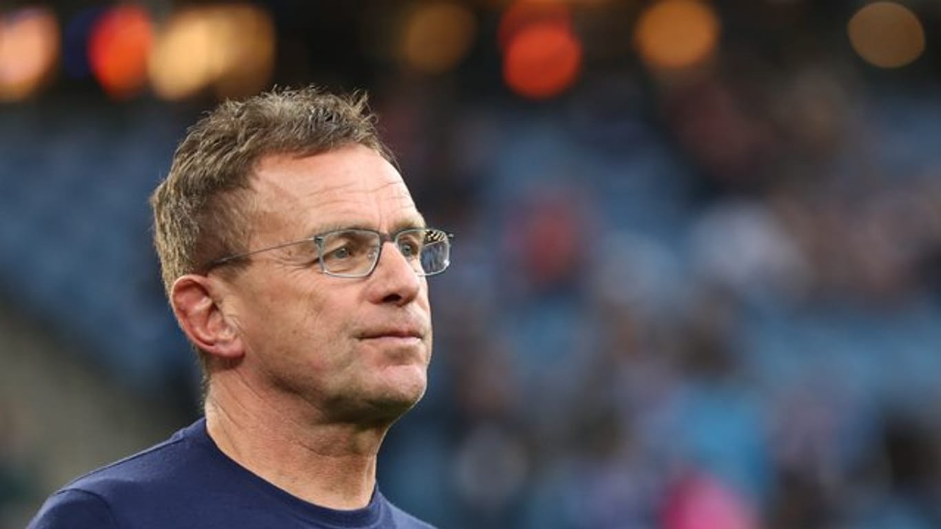 Trainer Ralf Rangnick will mit RB Leipzig gegen Bayern München die beiden kommenden Spiele gewinnen.