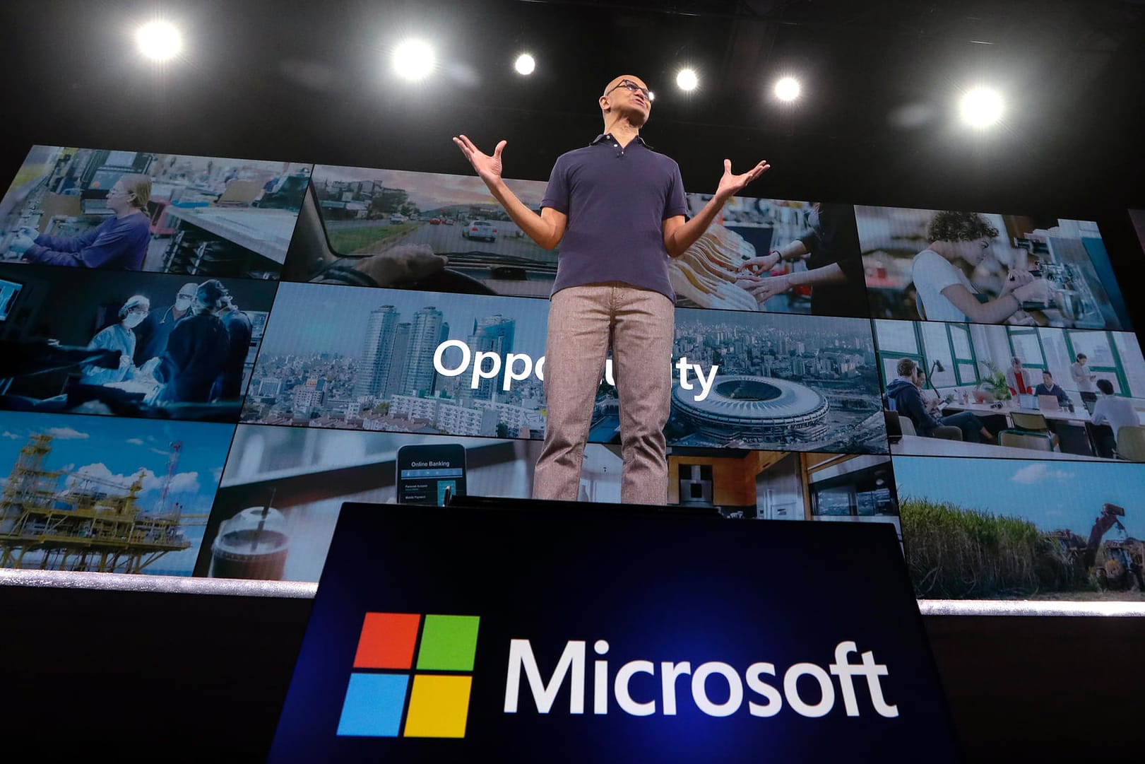 Microsoft-Chef Satya Nadella: Neuheiten beim Edge-Browser.