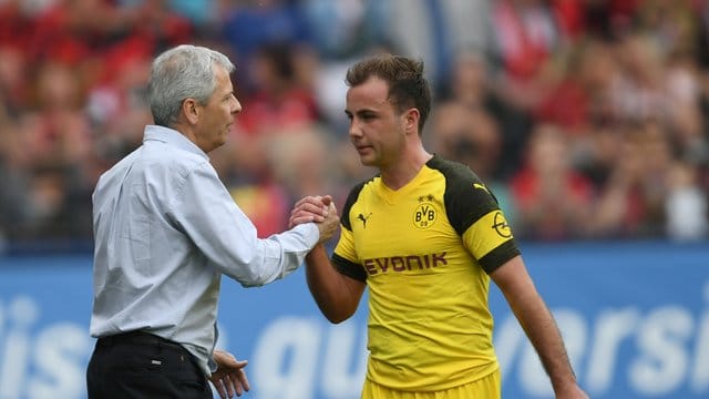 BVB-Trainer Lucien Favre setzt auf Mario Götze.