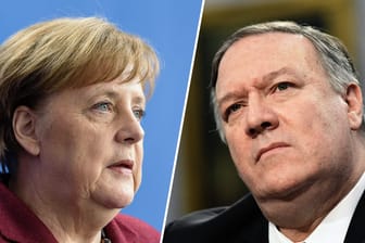Angela Merkel und Mike Pompeo: In seiner Amtszeit als US-Außenminister hat er Berlin noch keinen Besuch abgestattet. (Collage: t-online.de)