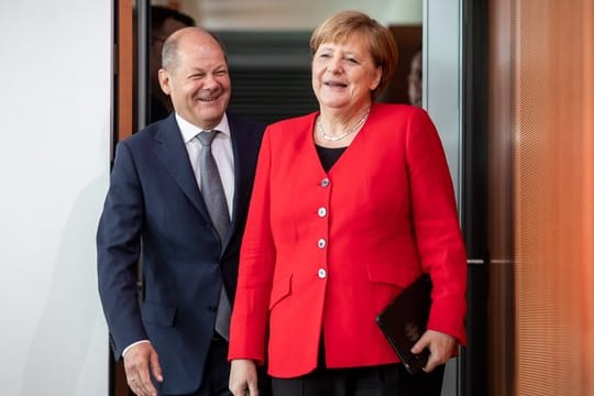 Kanzlerin Angela Merkel und Finanzminister Olaf Scholz: Offenbar gibt es bald eine Einigung zur Grundsteuer.