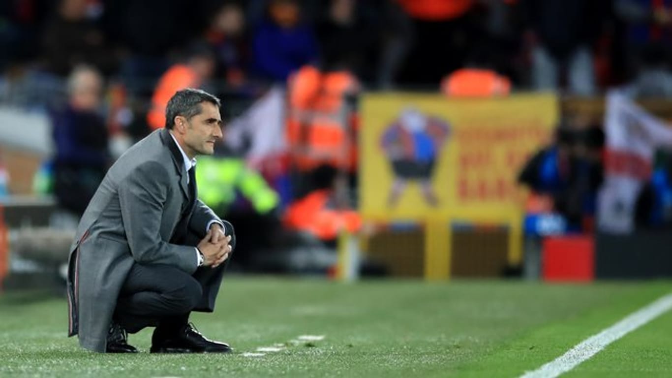 Mit dem FC Barcelona auf der Zielgeraden gescheitert: Trainer Ernesto Valverde.