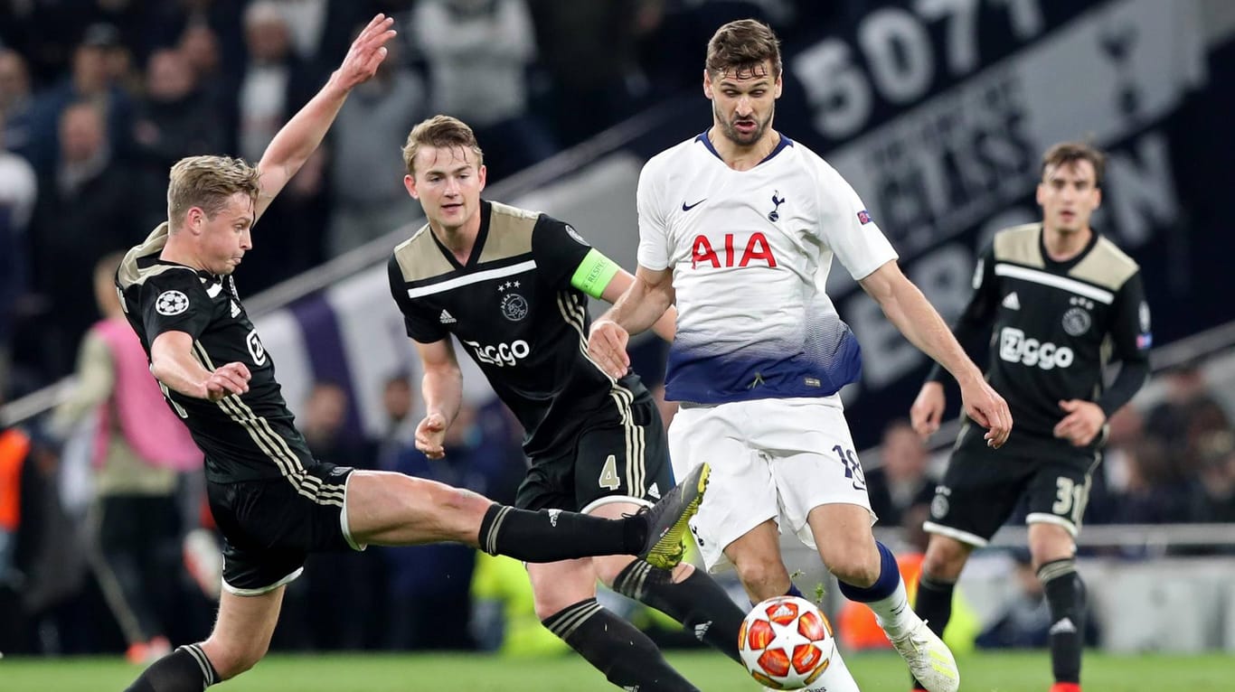 Tottenham-Stürmer Fernando Llorente (r.) in Aktion: Holen die Spurs das 0:1 aus dem Hinspiel auf?