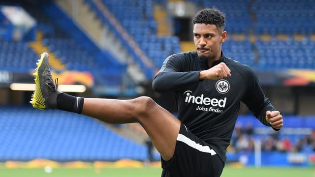 Sebastien Haller beim Abschlusstraining an der Stamford Bridge.