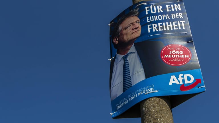 Ein Wahlplakat der AfD zur Europa-Wahl: Die Partei will die EU weitreichend reformieren. Sollte dies nicht gelingen, müsse Deutschland aus dem Staatenbund austreten.