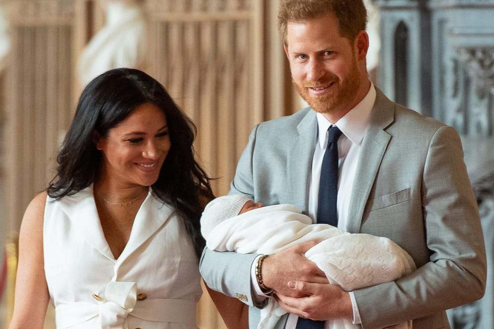 Herzogin Meghan und Prinz Harry mit ihrem Baby Archie: Der Kleine ist gerade überall Thema.