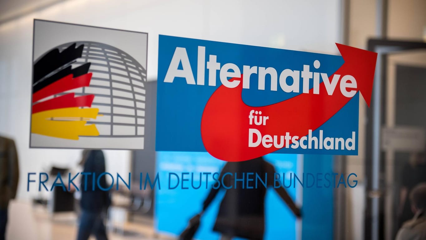 Eingang zum Fraktionsbereich der AfD im Bundestag: Die Parlamentsverwaltung prüft eine weitere Spende an die Partei.