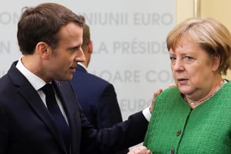 Ziehen beim Klimaschutz nicht an einem Strang: Kanzelrin Angela Merkel und Frankreichs Staatschef Emmanuel Macron.