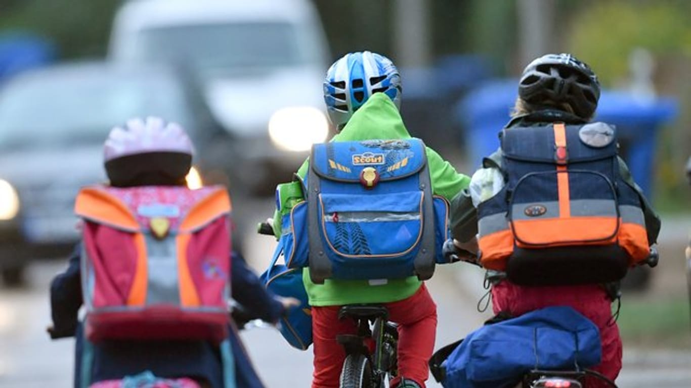 Die Dekra rät: Kinder sollten auf dem Fahrrad unbedingt einen Helm tragen.