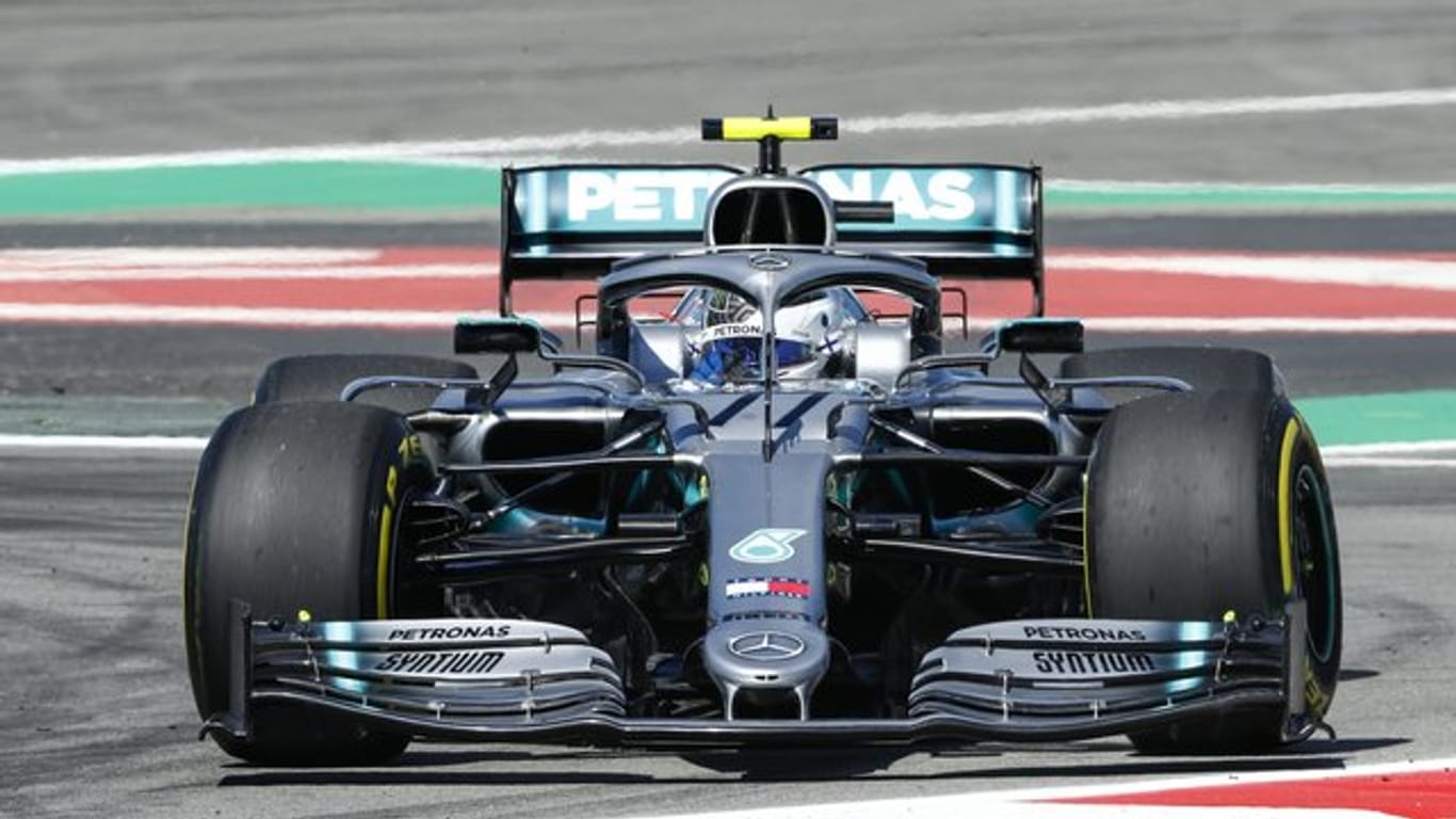 Schnellster im Training von Barcelona: Mercedes-Pilot Valtteri Bottas.