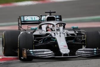 Auch im Abschlusstraining wieder vorn: Lewis Hamilton mit seinem Silberpfeil.