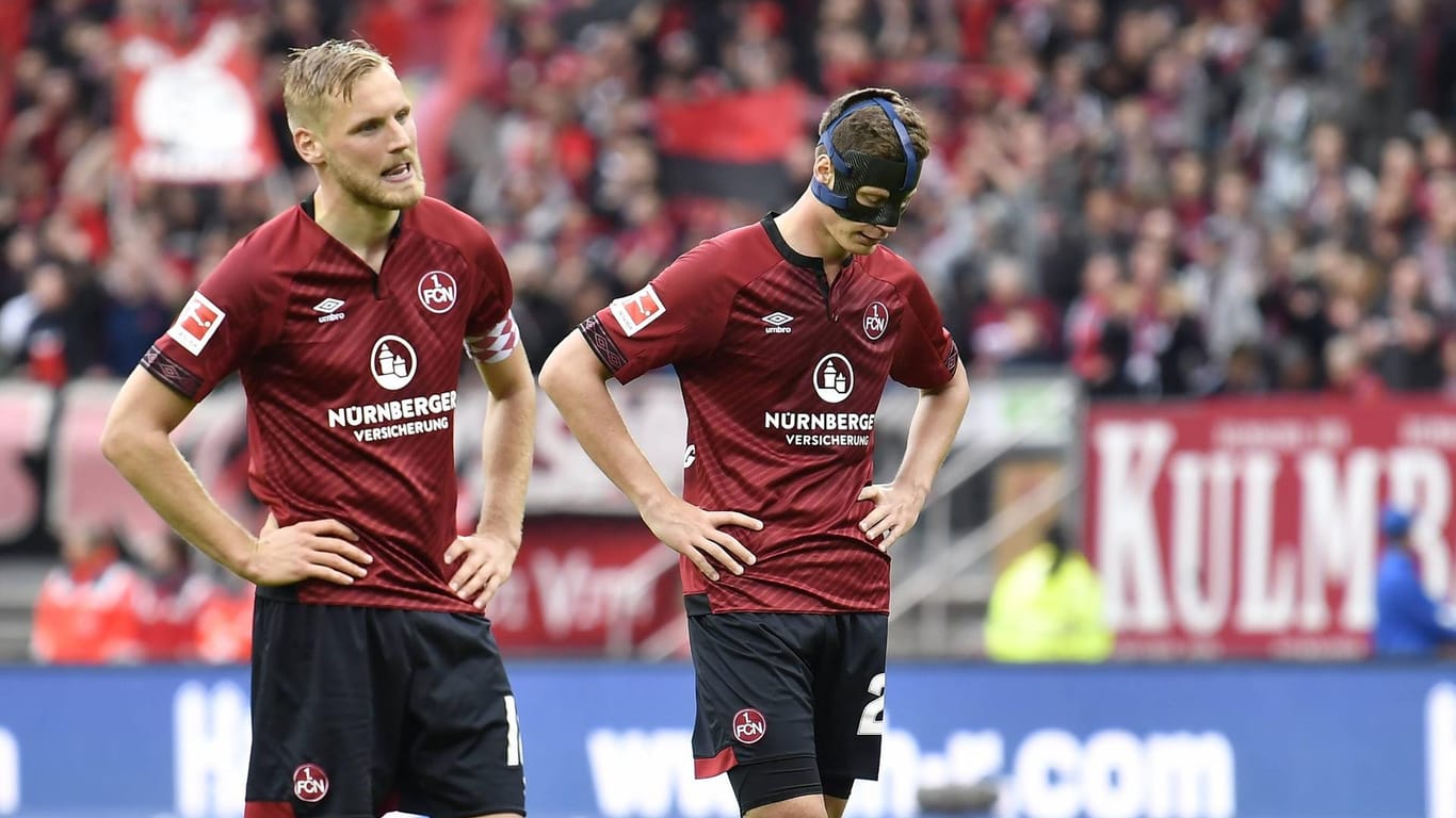 Hanno Behrens (l.) und Patrick Erras konnten den Abstieg mit Nürnberg nicht mehr abwenden.