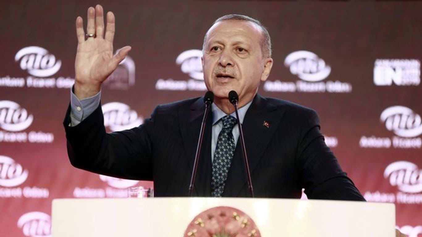 Der türkische Präsident Recep Tayyip Erdogan spricht in Ankara.