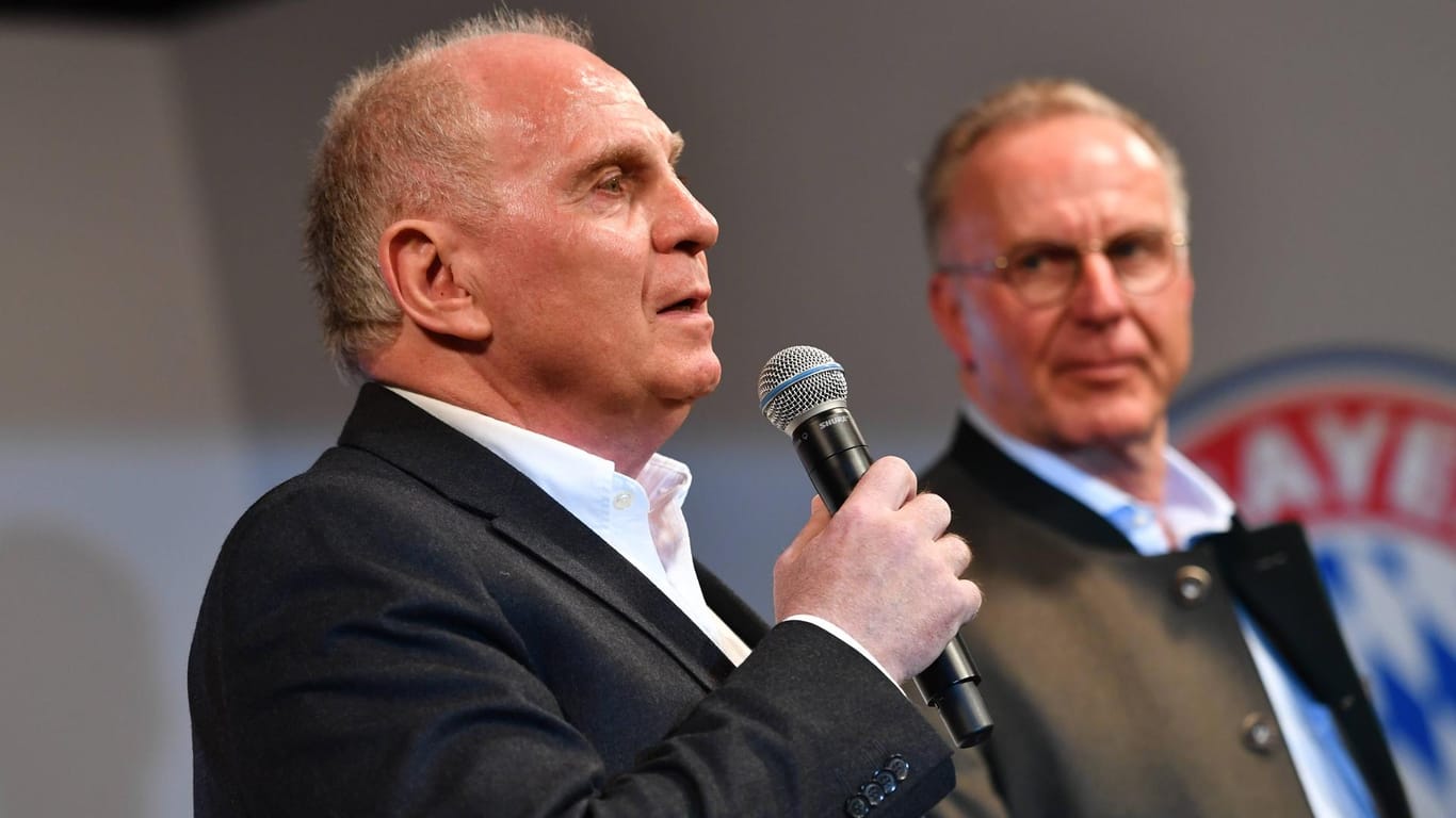 Bayern-Präsident Uli Hoeneß und Vorstandschef Karl-Heinz Rummenigge.