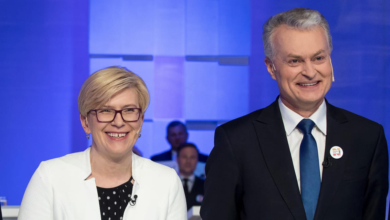 Ingrida Simonyte, Gitanas Nauseda: Im Rennen um die Präsidentschaft in Litauen wird es eine Stichwahl zwischen Simonyte und Nauseda geben.