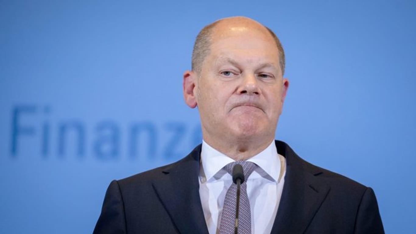 Finanzminister Olaf Scholz vergangene Woche bei einer Pressekonferenz zur jüngsten Steuerschätzung.