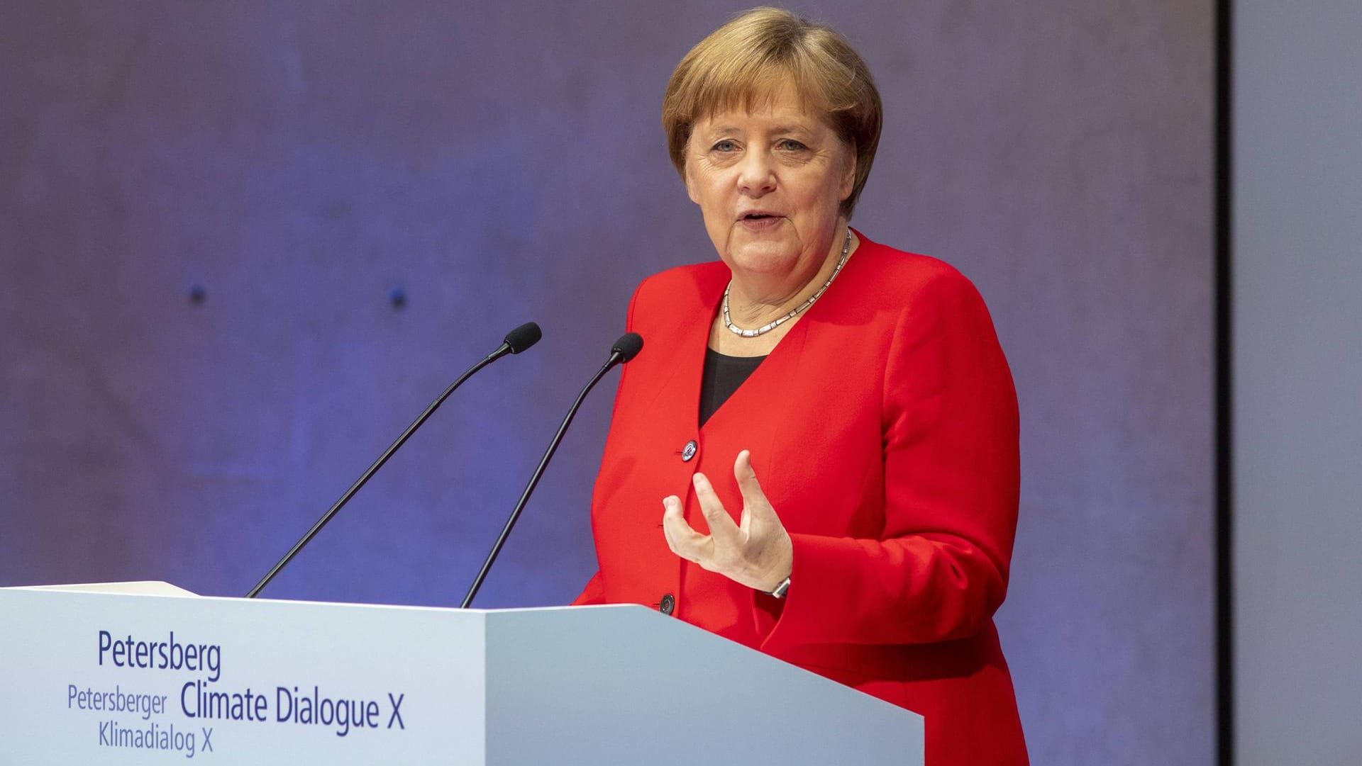 Angela Merkel beim Petersburger Klimadialog: Die Bundeskanzlerin will bis 2050 Klimaneutralität erreichen.