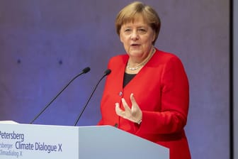 Angela Merkel beim Petersburger Klimadialog: Die Bundeskanzlerin will bis 2050 Klimaneutralität erreichen.