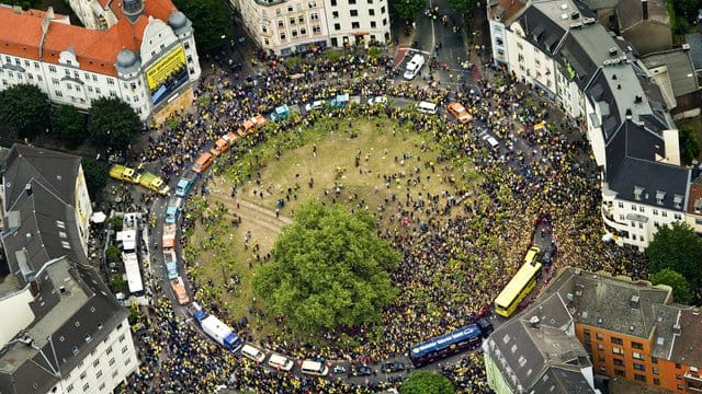 Bei der Meisterfeier 2011 war der Dortmunder Borsigplatz rappelvoll.