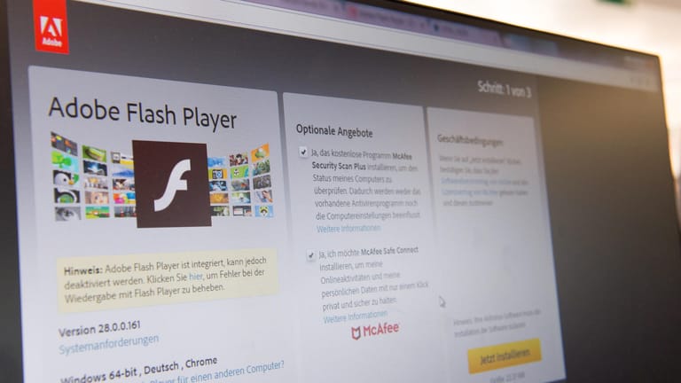 Adobe Flash Player: Wer die Software nutzt, sollte sie updaten.