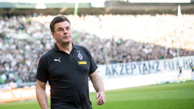 Gladbachs Trainer Dieter Hecking hofft auf einen Sieg zum Abschied.