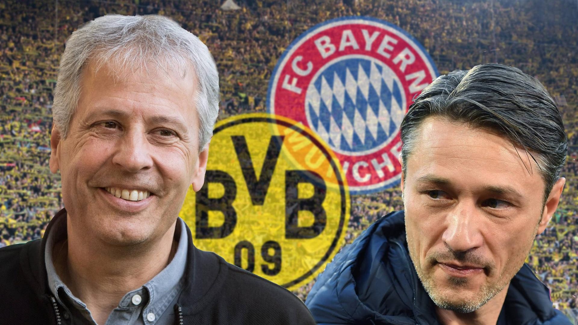 Niko Kovac (rechts) und Lucien Favre treffen am letzten Spieltag auf ihren ehemaligen Arbeitgeber.