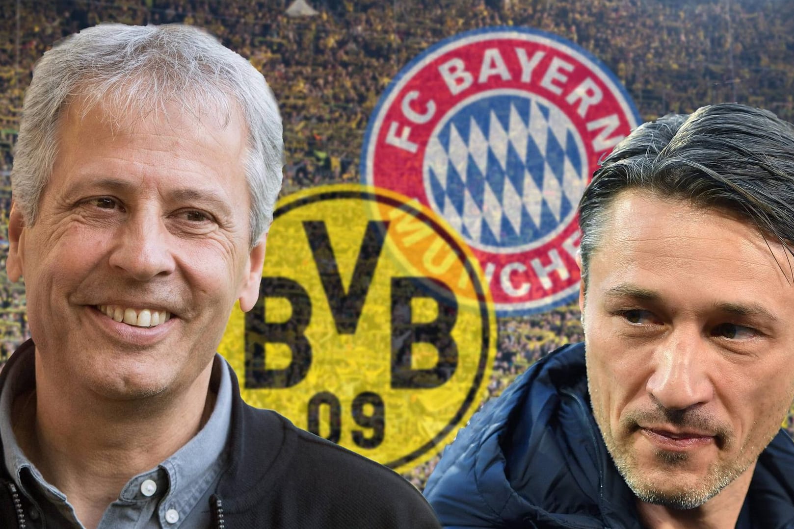 Niko Kovac (rechts) und Lucien Favre treffen am letzten Spieltag auf ihren ehemaligen Arbeitgeber.