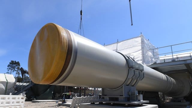 Blick auf die Baustelle der Empfangsstation der Ostseepipeline "Nord Stream 2" bei Lubmin. Blick auf die Baustelle der Empfangsstation der Ostseepipeline "Nord Stream 2" bei Lubmin.