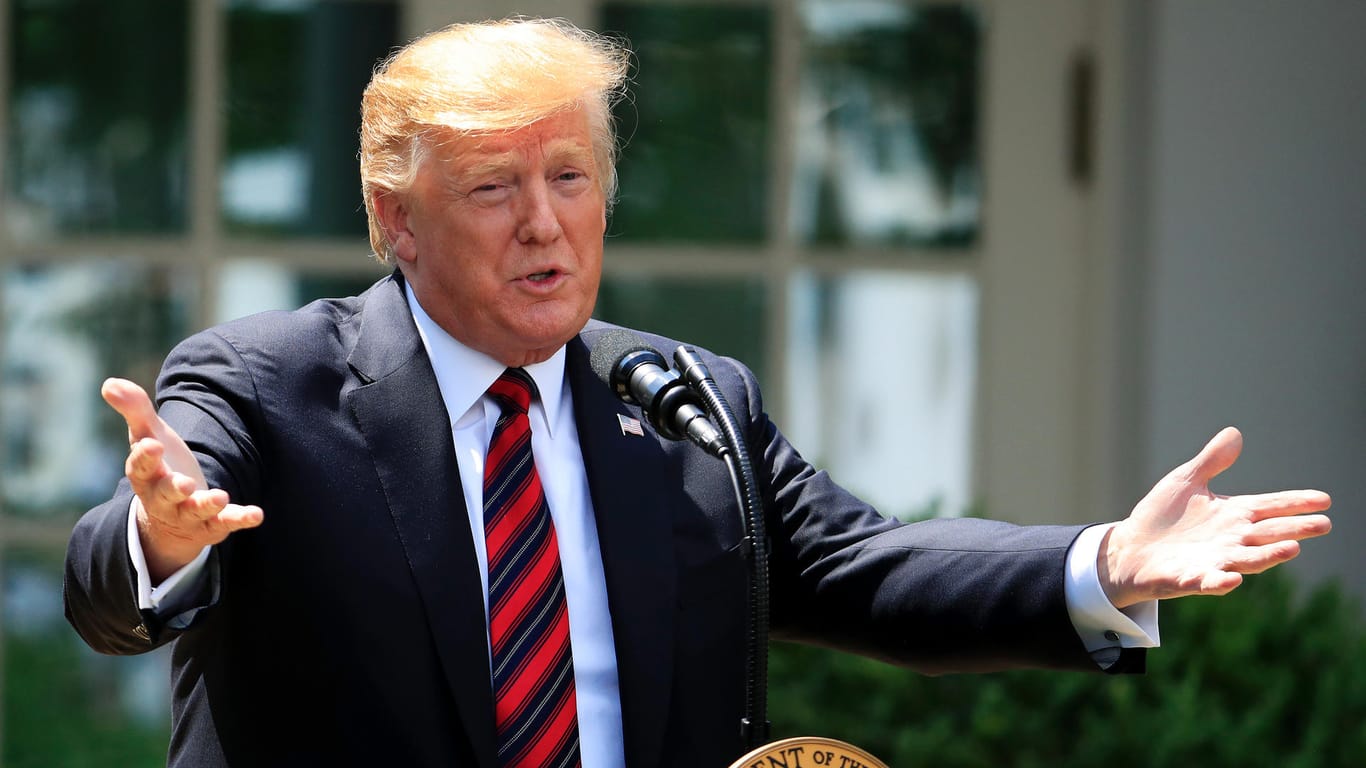 US-Präsident Donald Trump stellt seine Einwanderungspläne im Garten des Weißen Hauses vor: Der US-Präsident will die Vergabe von Visa stärker an das Leistungsprinzip binden.
