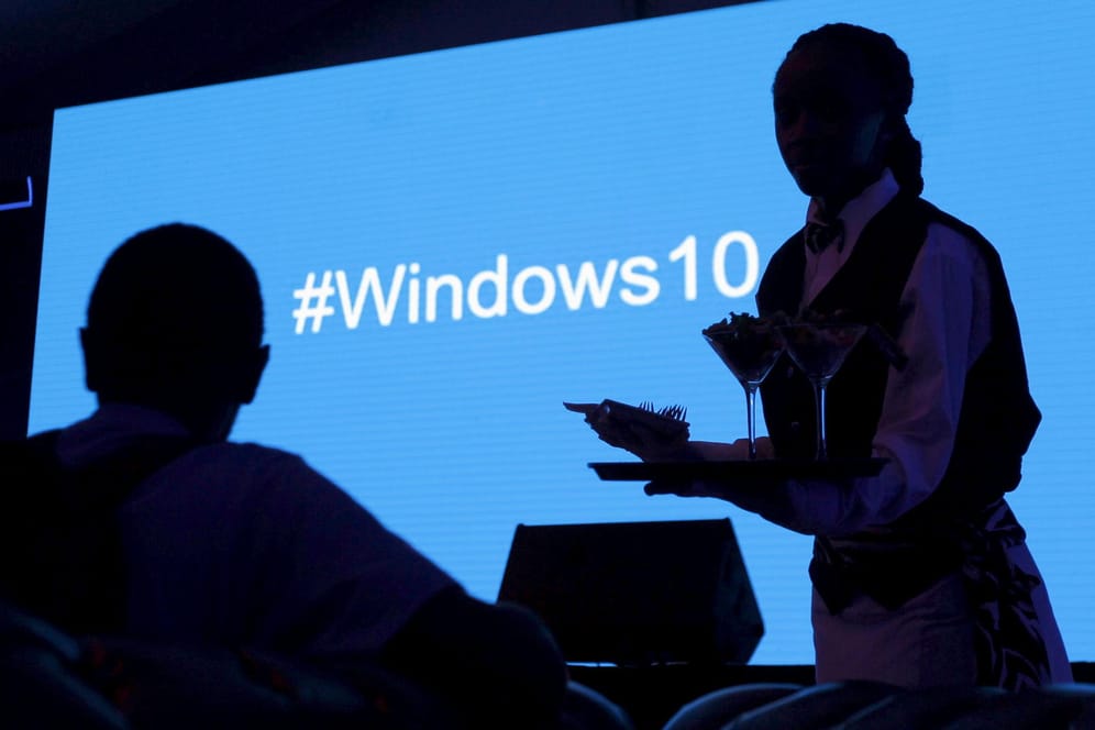Eine Werbeveranstaltung für Windows 10: Manche Nutzer melden, dass Sie das neuen Windows-Sicherheitsupdate doppelt erhalten haben.