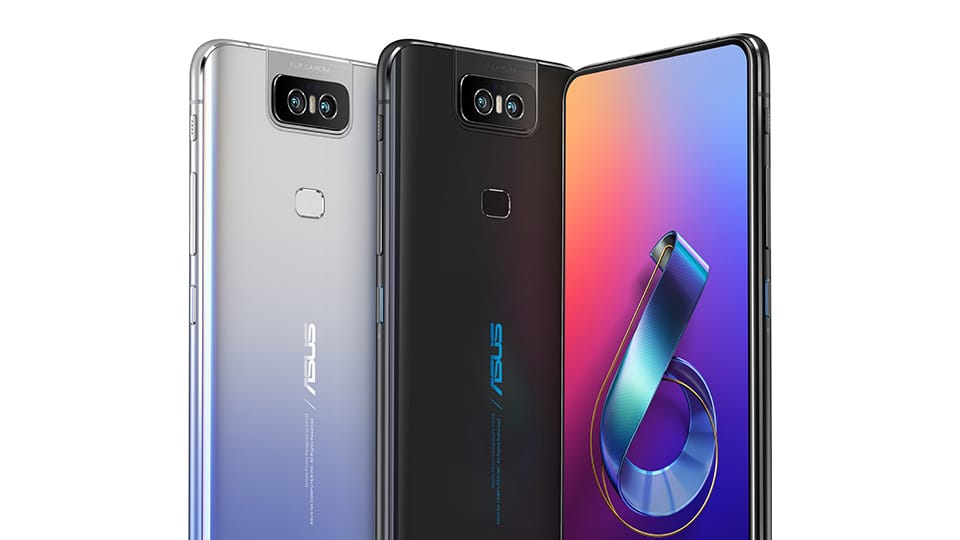 Das neue Asus Zenfone 6: Die Kamera auf der Rückseite lässt sich ausklappen.