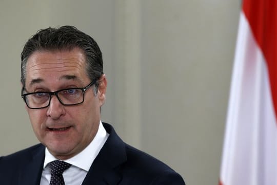 Heinz-Christian Strache, Vizekanzler von Österreich und FPÖ-Chef, bei einer Pressekonferenz im Februar 2018.