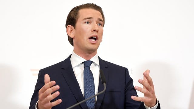 Bundeskanzler Sebastian Kurz während einer Pressekonferenz im Bundeskanzleramt in Wien. Bundeskanzler Sebastian Kurz während einer Pressekonferenz im Bundeskanzleramt in Wien.