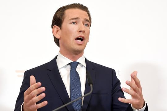 Bundeskanzler Sebastian Kurz während einer Pressekonferenz im Bundeskanzleramt in Wien.