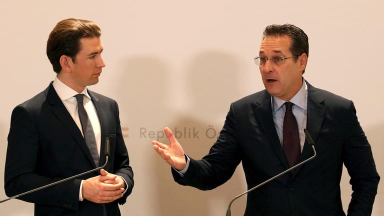 Österreichs Kanzler Kurz und Vizekanzler Strache: Ein Video-Skandal schockiert die österreichische Regierungskoalition.