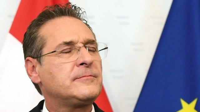 Heinz-Christian Strache bei der Ankündigung seines Rücktritts als Vizekanzler und FPÖ-Chef.