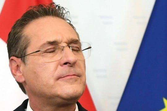 Heinz-Christian Strache bei der Ankündigung seines Rücktritts als Vizekanzler und FPÖ-Chef.