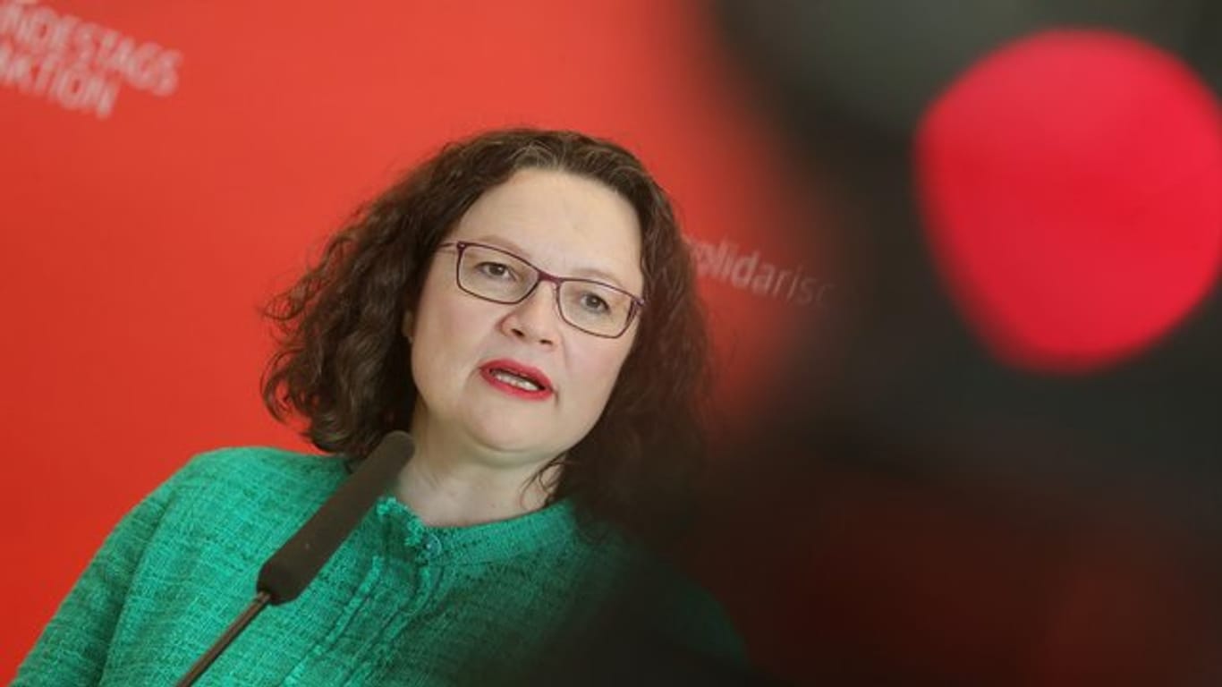 Andrea Nahles ist Partei- und Fraktionschefin der Sozialdemokraten.
