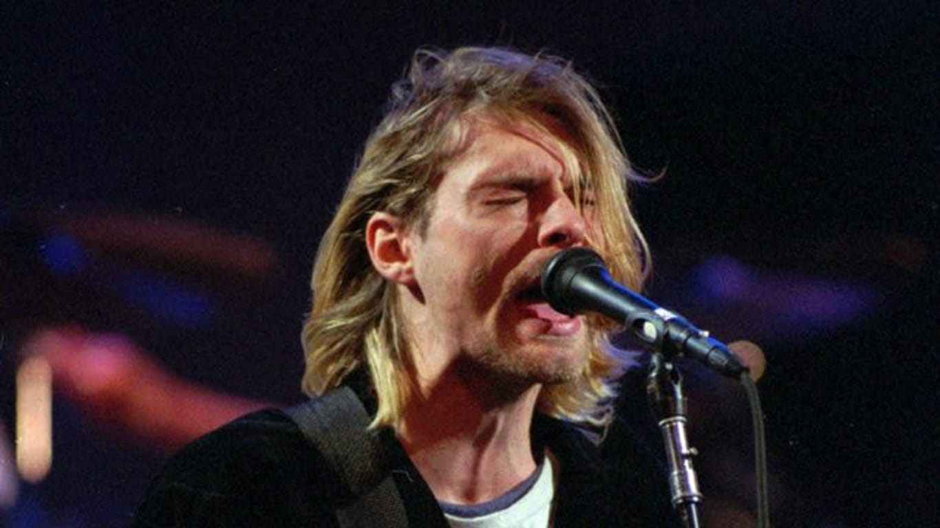 Kurt Cobain, Sänger der US-amerikanischen Rockband Nirvana, in Seattle 1993.
