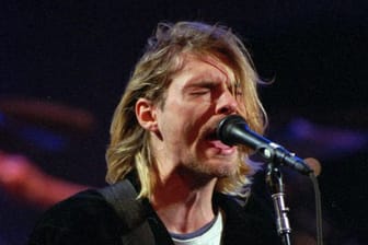 Kurt Cobain, Sänger der US-amerikanischen Rockband Nirvana, in Seattle 1993.