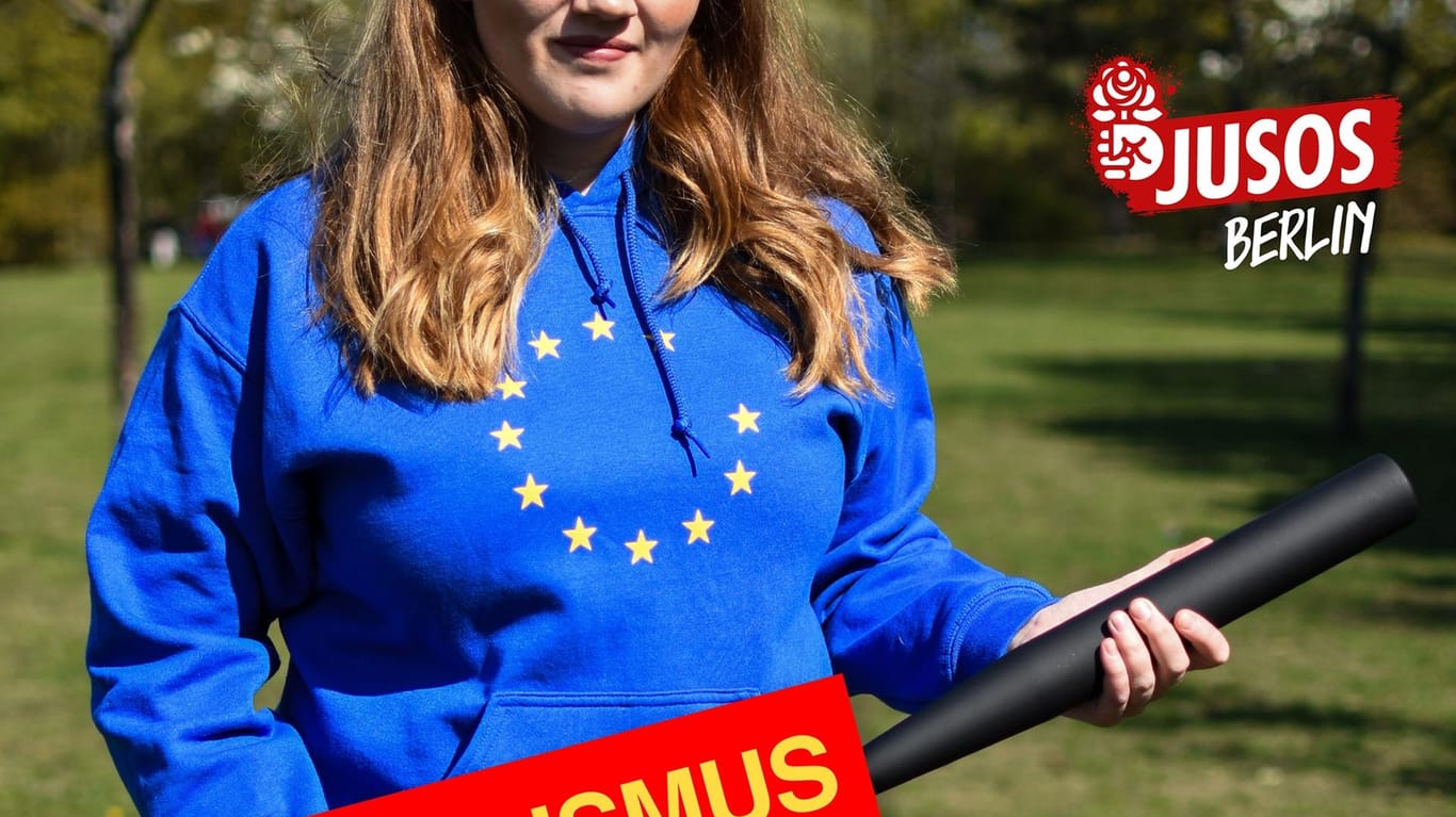 Wahlwerbung der Jugendorganisation: Die Berliner Jusos werben mit diesem Bild für die Europawahl.