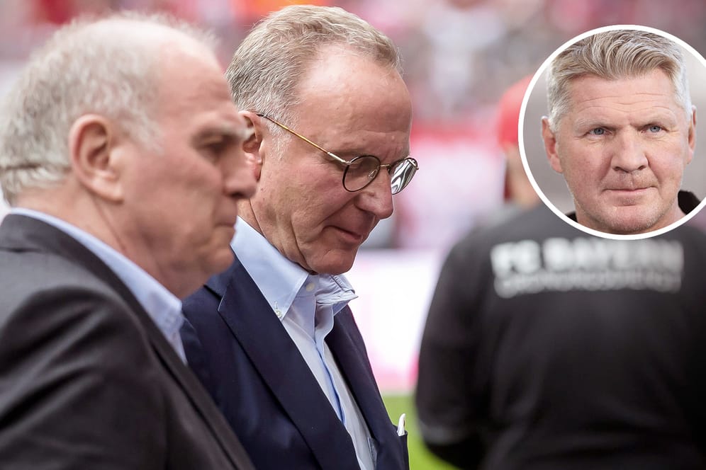 Präsident Uli Hoeneß und Vorstandsvorsitzender Karl-Heinz Rummenigge am letzten Bundesliga-Spieltag.